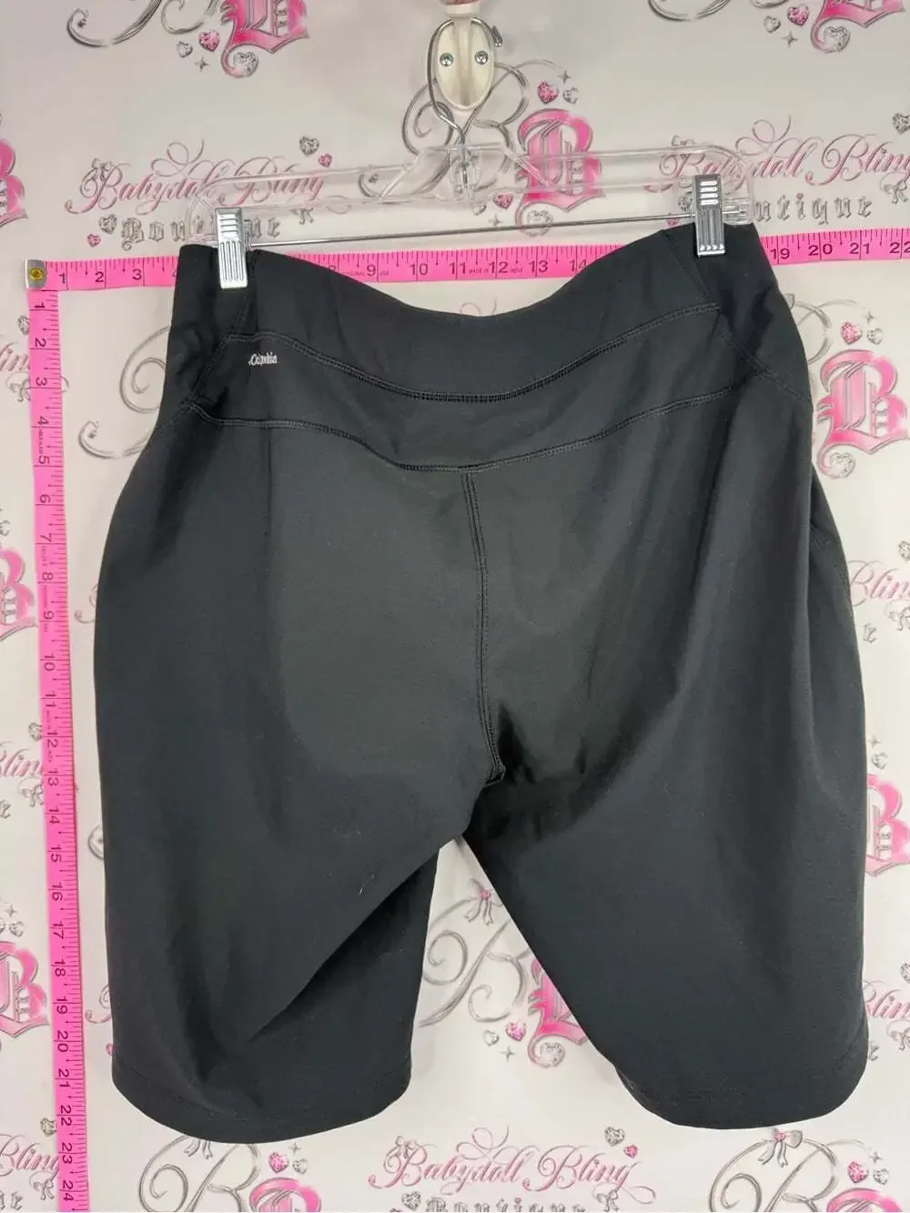 Columbia shorts OMNI SHEILD repellent Black Athletic Bike Shorts with Zip Pocket